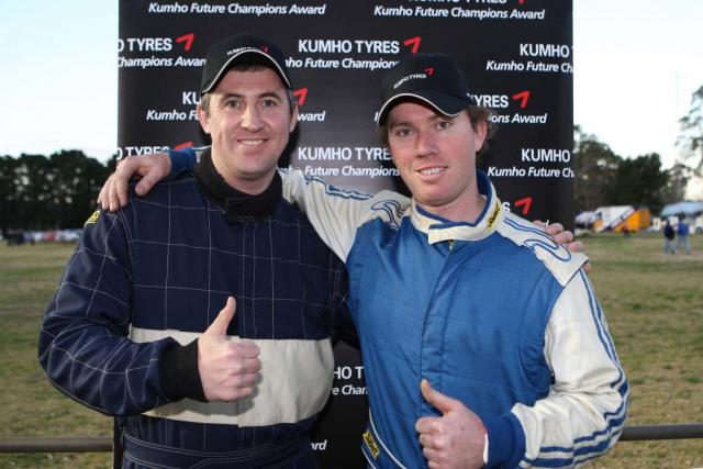 South Australian driver Sandy Nott (right) and co-driver David Langfield winners of the Kumho Future Champions award for 4WD