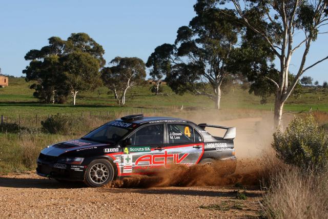 Justin Dowel on his way to his maiden win in a round of the Bosch ARC at the Scouts Rally of South Australia.