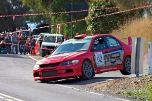 Matt Selley in action at the 2012 Adelaide Hills Tarmac Rally